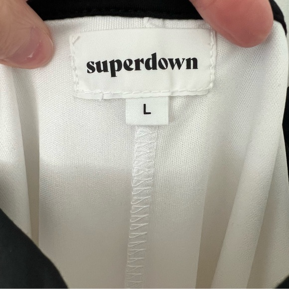 NWT Superdown Arri Contrast Trim Dress in Black and White Size Large - Picture 8 of 8